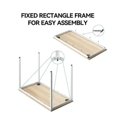 Office Desks*Eureka Ergonomic 47"W Writing Desk, White Woodgrain (CD012)