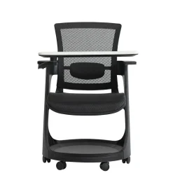Office Chairs*Eurotech SKTRN-BLK Eduskate Mesh Conference Chair, Fixed Arms, Black