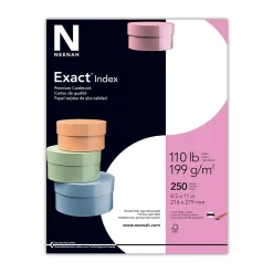 Card Stock*Exact 110 lb. Index Paper, 8.5" x 11", White, 250 Sheets/Pack (40508)