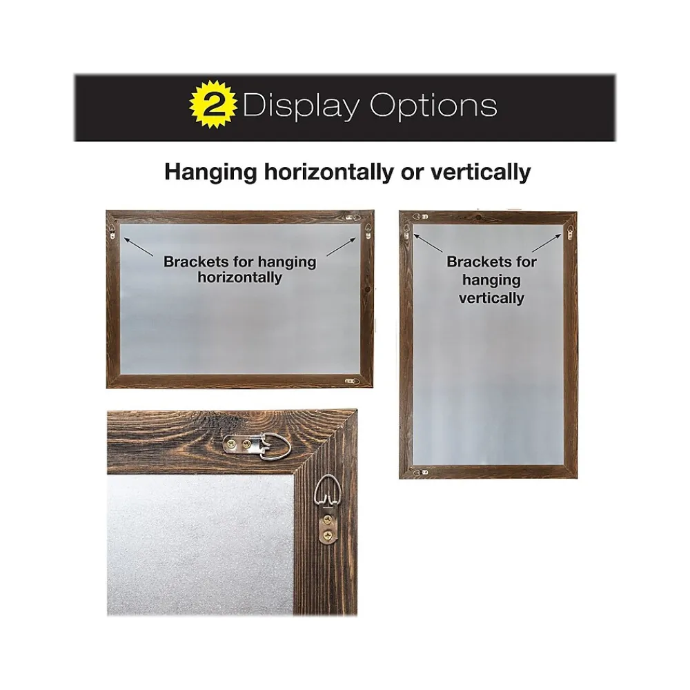 Dry Erase*Excello Global Products Combination Dry-Erase Whiteboard, Wood Frame, 3' x 2' (EGP-HD-0078)