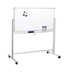 Dry Erase*Excello Global Products Dry-Erase Mobile Whiteboard, Aluminum Frame, 48" x 32" (EGP-HD-0066)
