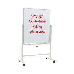 Dry Erase*Excello Global Products Double Sided Magnetic Mobile Dry-Erase Whiteboard Easel, 36