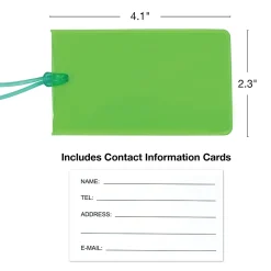 Luggage Tag, Assorted Colors, 4/Pack (SPLS-TRVL-0002)<Excello Global Products Online