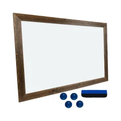Dry Erase*Excello Global Products Magnetic Dry-Erase Whiteboard, Rustic Wood Frame, 3' x 2' (EGP-HD-0077)