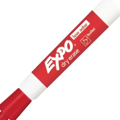 Markers|Expo Dry Erase Marker, Bullet Tip, (82002) Red