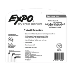 Markers|Expo Dry Erase Marker, Fine Tip, Black Ink, 8/Pack (2114555)