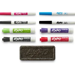 Markers|Expo Dry Erase Markers, Assorted Tips, Assorted Colors, 8/Pack(1930717)