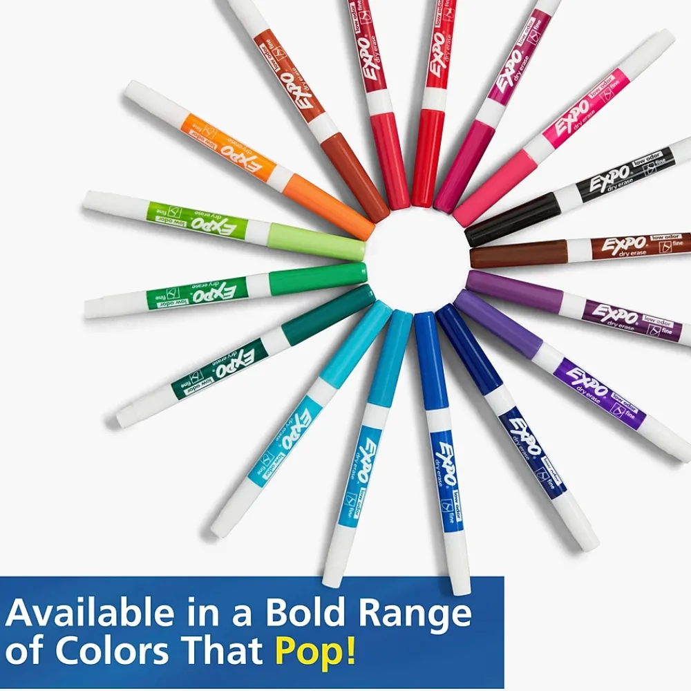 Markers|Expo Dry Erase Markers, Fine Tip, , 36/Pack (1921062) Black