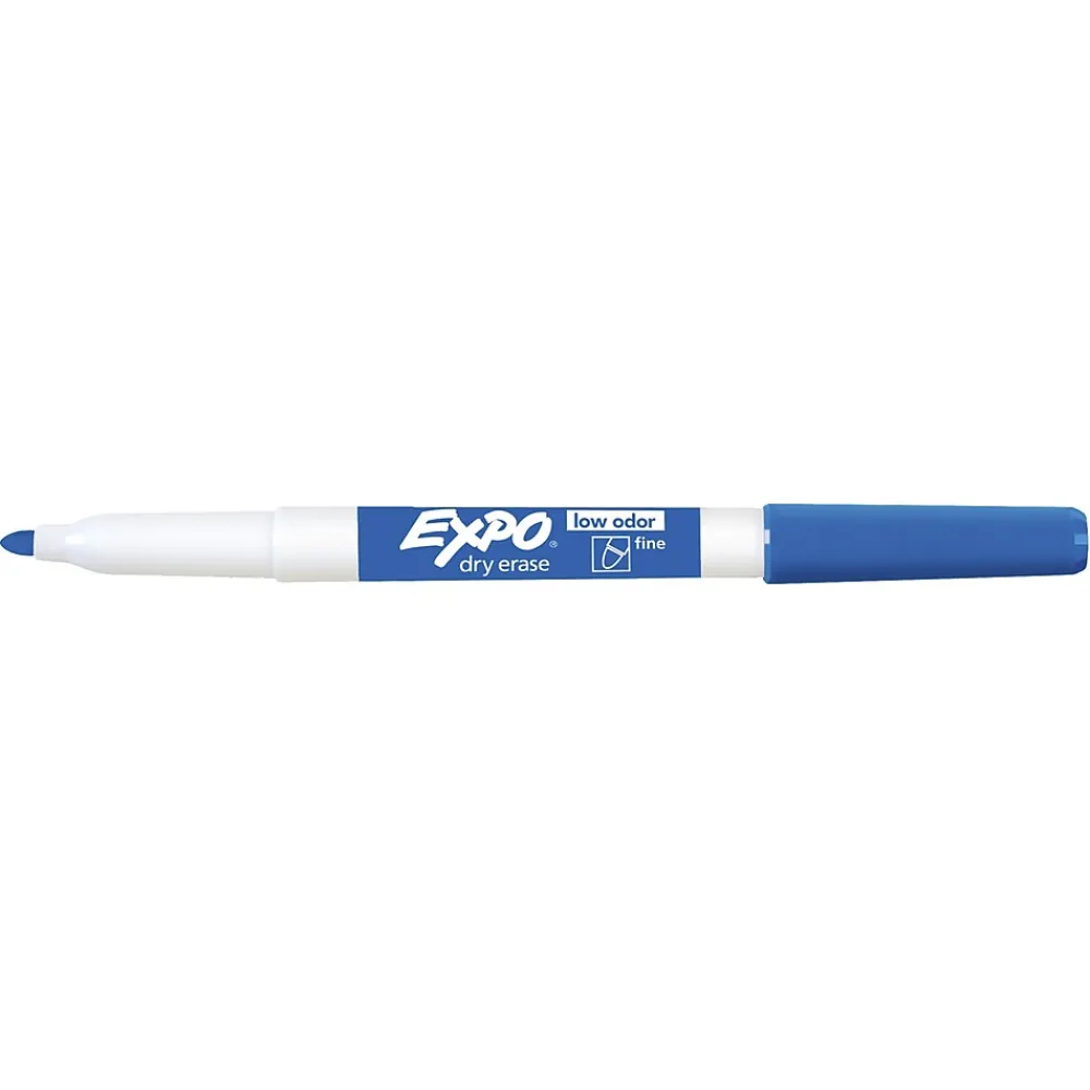 Markers|Expo Dry Erase Markers, Fine Tip, , 12/Pack (86003) Blue
