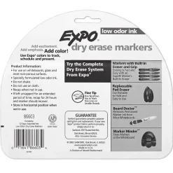 Markers|Expo Low Oder Dry Erase Markers, Fine Tip, Assorted Inks, 12/Pack (SAN86603)