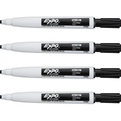 Markers|Expo Magnetic Dry Erase Markers, Fine Tip, , 4/Pack (1944745) Black