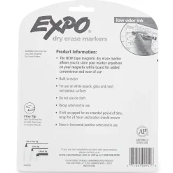 Markers|Expo Magnetic Tank Dry Erase Marker, Fine Tip, Assorted, 8/Pack (1944748)