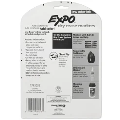 Markers|Expo Tank Dry Erase Markers, Chisel Tip, Assorted Inks, 8/Pack (1743032)