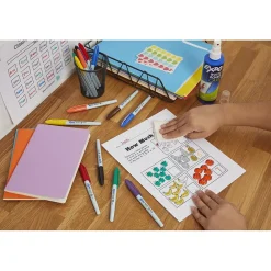 Markers|Expo Vis-a-Vis Wet Erase Markers, Fine Point, Assorted, 4/Pack (16074/2134341)