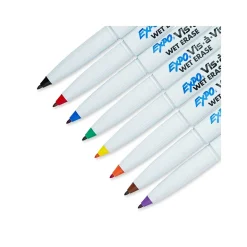 Markers|Expo Vis-a-Vis Wet Erase Markers, Fine Point, Assorted, 8/Pack (16078)