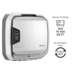 Fellowes AeraMax Pro AM3 PC H13 True HEPA Hardwired Wall Mounted Air Purifier, Stainless (9573001)