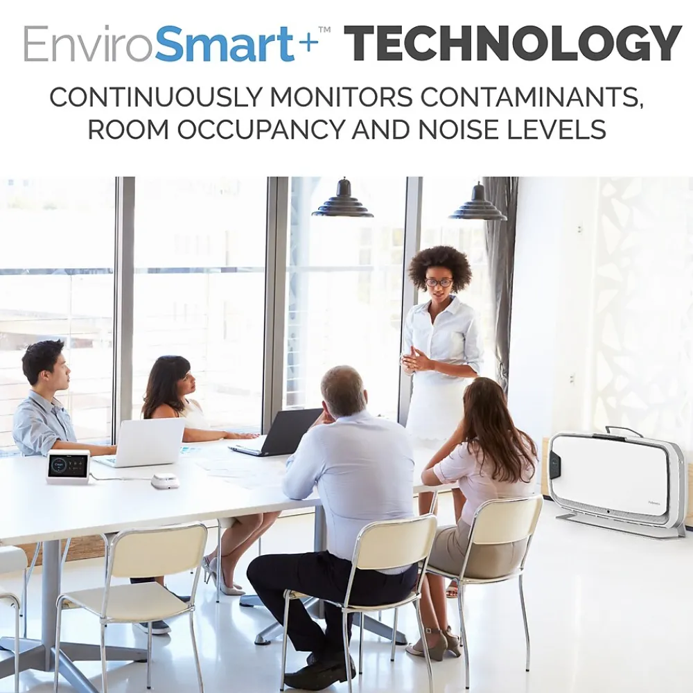 Fellowes Array AS2 True HEPA Floor-Standing Air Purifier, 5-Speed, White (5884501)