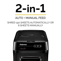 Clearance Fellowes AutoMax 150C Hands Free Cross-Cut Commercial Shredder (4680001)