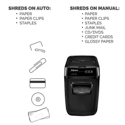 Clearance Fellowes AutoMax 150C Hands Free Cross-Cut Commercial Shredder (4680001)