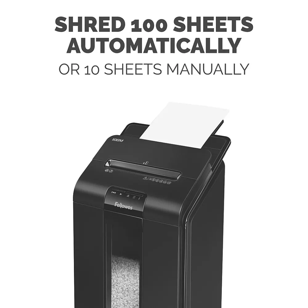 Clearance Fellowes AutoMax 100M 100-Sheet Micro-Cut Shredder (4629001)