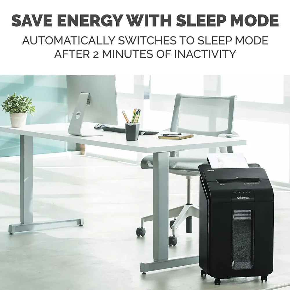 Clearance Fellowes AutoMax 100M 100-Sheet Micro-Cut Shredder (4629001)