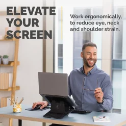 Breyta Collection 9.25" x 10.55" Adjustable Plastic Laptop Stands, (100098500)<Fellowes Outlet