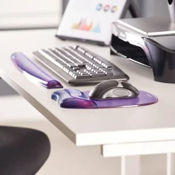 New Fellowes Crystals Gel Wrist Rest, Non-Skid Base, (91437) Purple