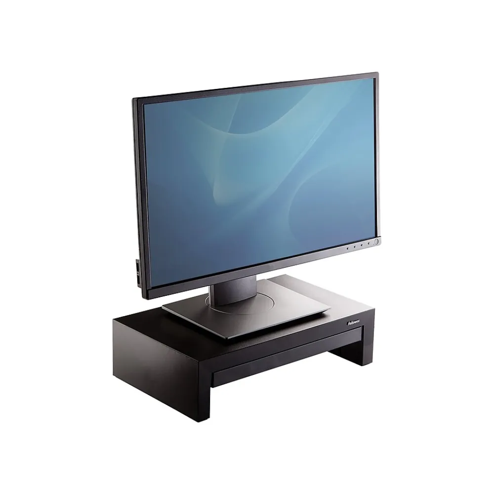 Outlet Fellowes Designer Suites Adjustable Monitor Riser, Up to 32", Black - 8038101