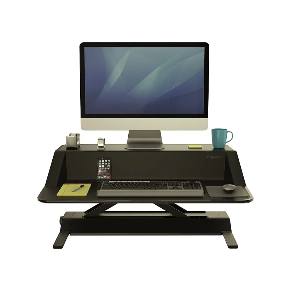 Standing Desks*Fellowes Lotus 33" Standing Desk Converter, Black (0007901)