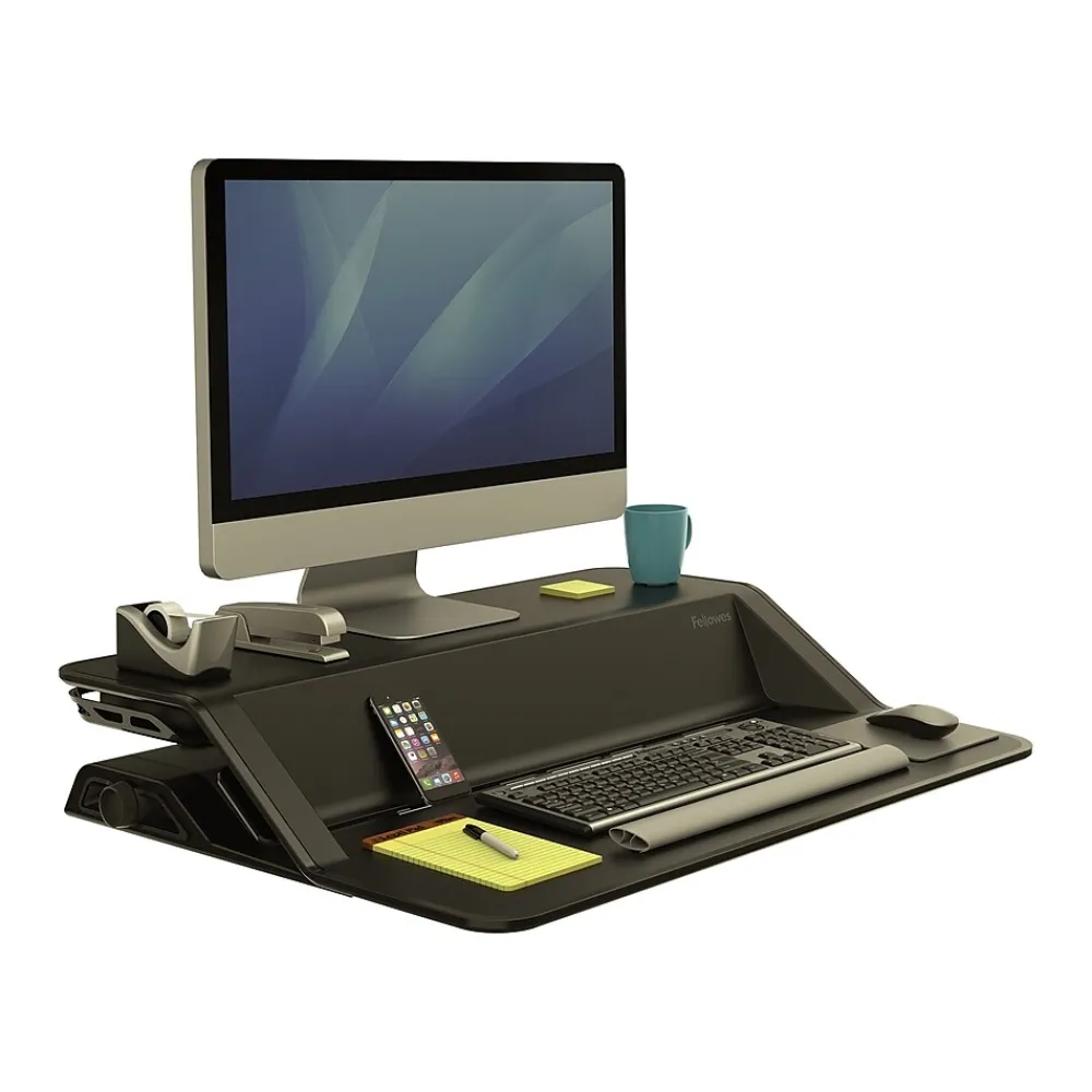 Standing Desks*Fellowes Lotus 33" Standing Desk Converter, Black (0007901)