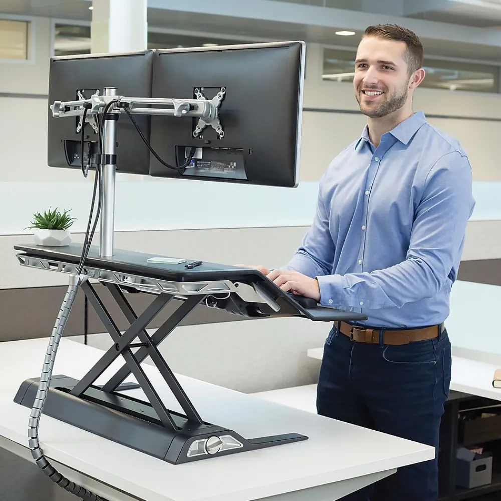 Standing Desks*Fellowes Lotus 33" Standing Desk Converter, Black (0007901)