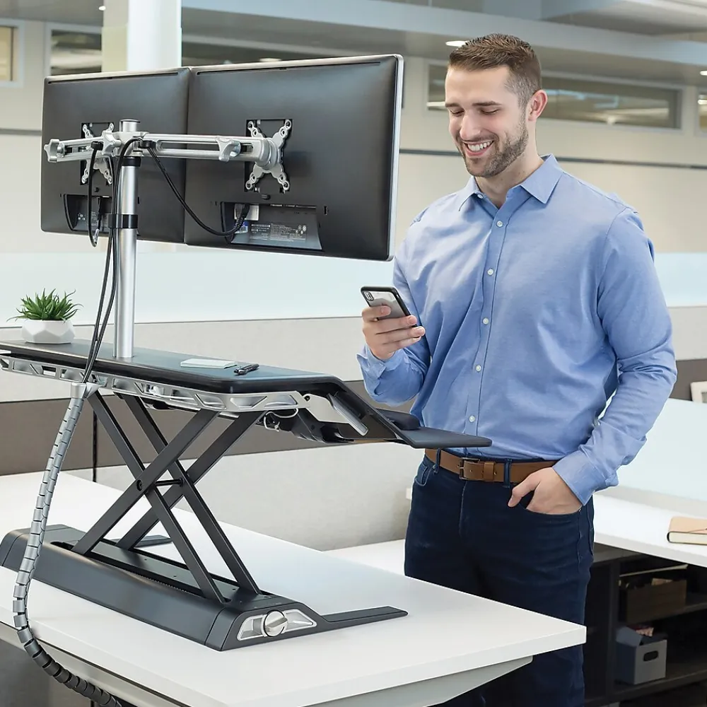 Standing Desks*Fellowes Lotus 33" Standing Desk Converter, Black (0007901)