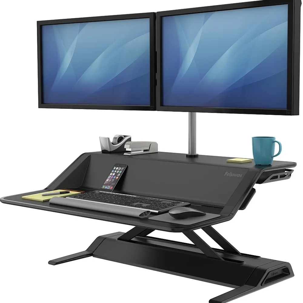 Standing Desks*Fellowes Lotus 33" Standing Desk Converter, Black (0007901)