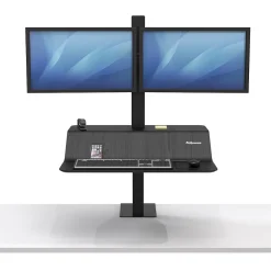 Discount Fellowes Lotus Adjustable Monitor Stand, Black (8082001)