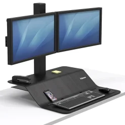 Discount Fellowes Lotus Adjustable Monitor Stand, Black (8082001)