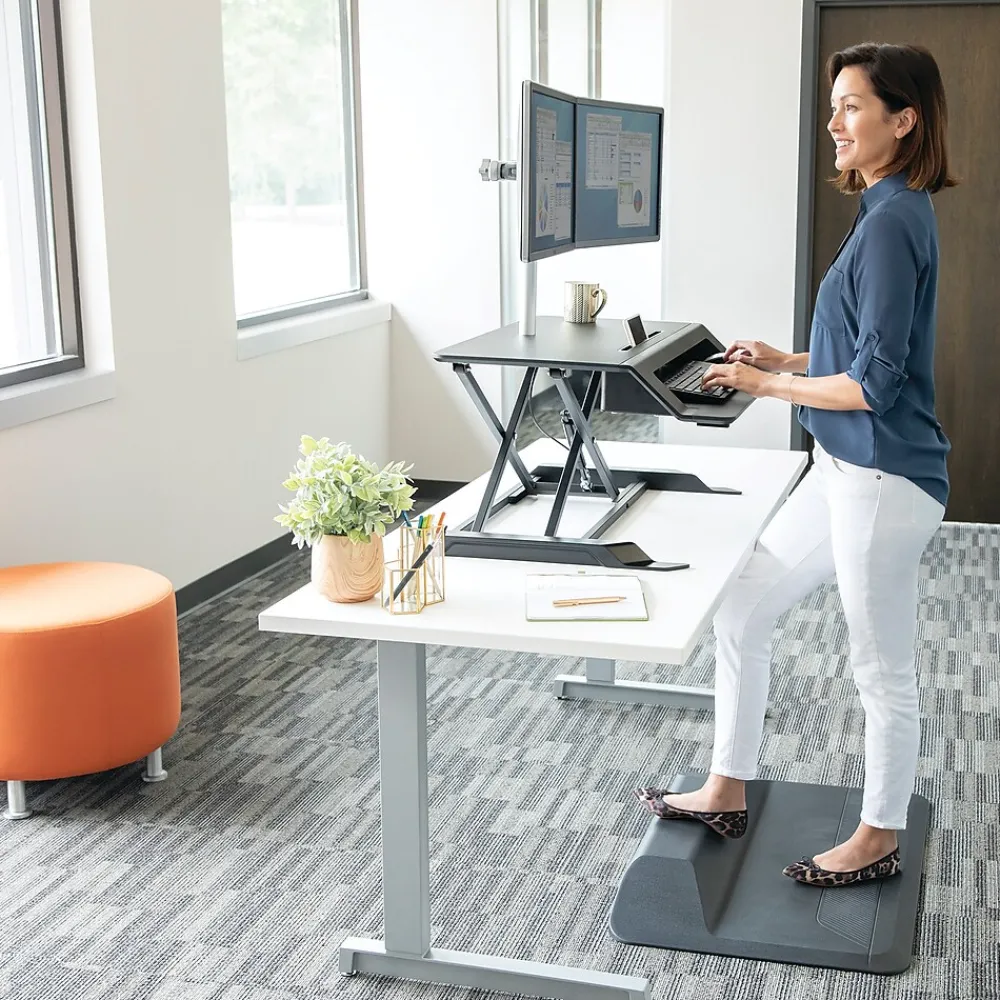 Standing Desks*Fellowes Lotus LT 32"W Manual Adjustable Standing Desk Converter, Black (8215001)