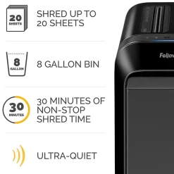 Discount Fellowes LX220 20-Sheet Micro-Cut Shredder, Black (5015401)