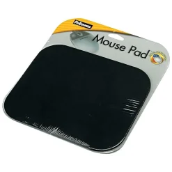New Fellowes Mouse Pad, Non-Skid Rubber Backing, Black (58024)