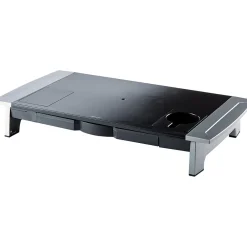 Fellowes Office Suites Premium Monitor Riser, Monitors up to 80 lbs.,Black/Silver (8031001)