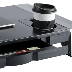 Fellowes Office Suites Premium Monitor Riser, Monitors up to 80 lbs.,Black/Silver (8031001)