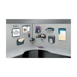 Dry Erase*Fellowes Partition Additions Graphite Dry-Erase Whiteboard, Plastic Frame, 1' x 1' (75905)