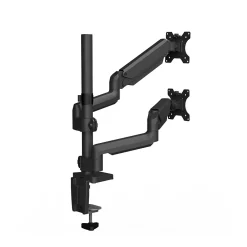 Fellowes Platinum Series Dual Stacking Adjustable Monitor Arm, Up to 27", Black (8043401)