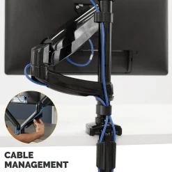 Fellowes Platinum Series Dual Stacking Adjustable Monitor Arm, Up to 27