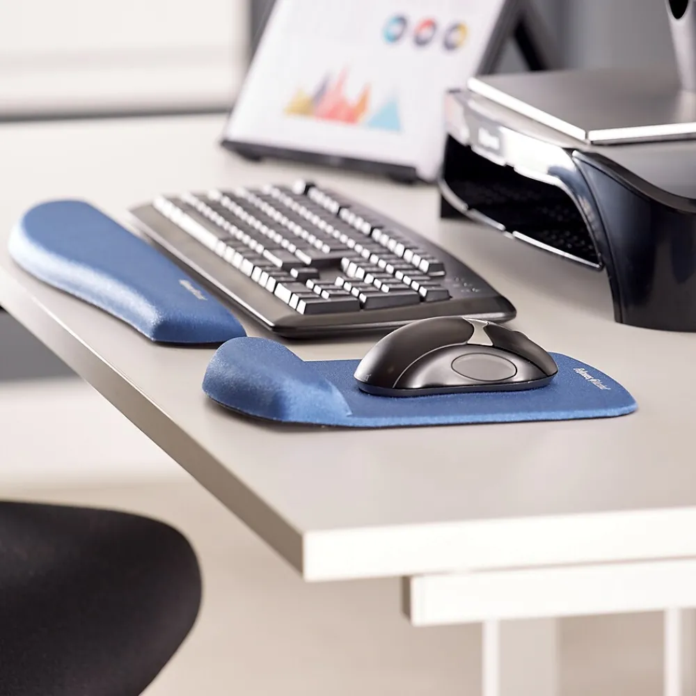 Online Fellowes PlushTouch Foam Wrist Rest, (9287401) Blue