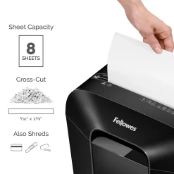 Discount Fellowes Powershred LX45 8-Sheet Cross Cut Personal Paper Shredder (FEL4400201)