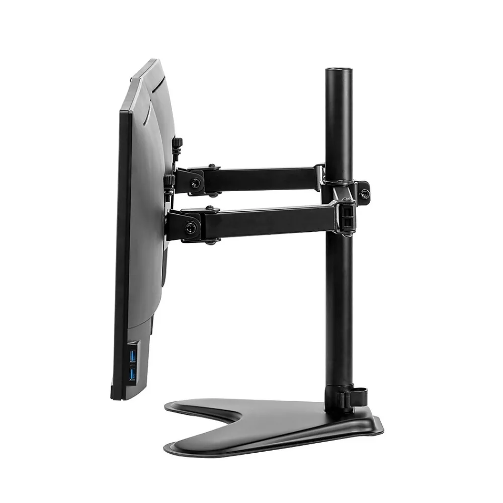 Best Fellowes Professional Series Free-standing Dual Horizontal Monitor Arm, Up to 27", Black (8043701 )
