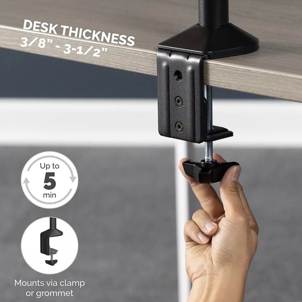 Discount Fellowes Reflex Single Adjustable Arm, Up to 32" Monitor, Black (8502501)