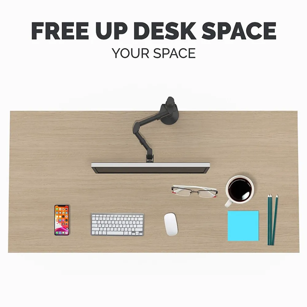 Discount Fellowes Reflex Single Adjustable Arm, Up to 32" Monitor, Black (8502501)