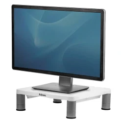 Online Fellowes Standard Adjustable Monitor Riser, Up to 32", Platinum (91712)