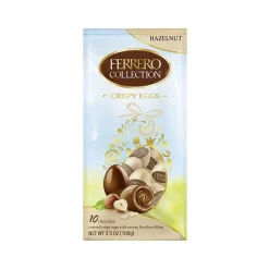 Ferrero Rocher Collection Crispy Eggs Snack Size Hazelnut Milk Chocolate Pieces, 3.5 oz. (FEU63205)